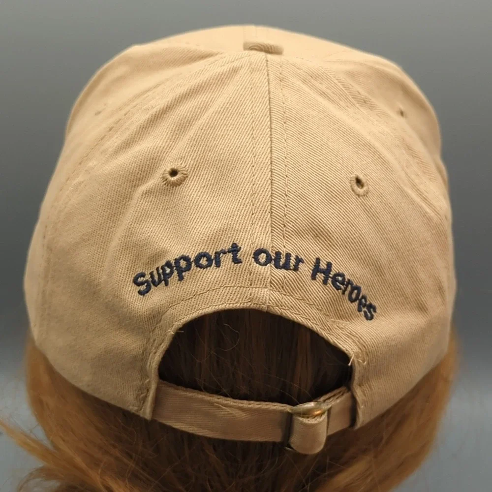 USO Support Our Heroes Baseball Cap Hat Ball Tan United Service Organization